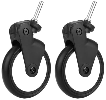 Watris Veiyi 1 Paar Kinderwagen Räders, 13cm/5.1zoll Kinderwagens Gummiräder, Kinderwagen zubehör Passend für Die Meisten Marken von Kinderwagen (Vorderräder)