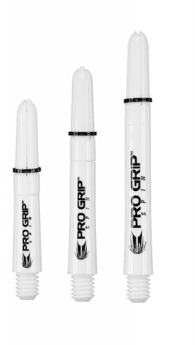 Target Pro-Grip Dart Spin Schaft Länge Short ca. 33,5mm Weiß, 1 Satz = 3 Stück