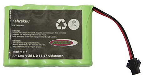 Jamara Batterie Derago/Ramor/Swat Forester/Char Police 6V 700mAh NiMh Buisson-Jouet
