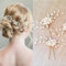 Veewon Pince à cheveux avec strass et perles pour femme au look élégant et rétro tendance Accessoires pour mariage Accessoires de coiffure 2 pièces