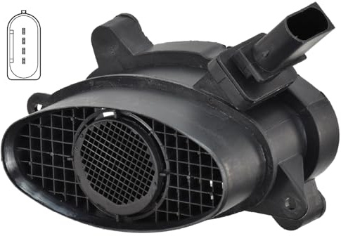 DELPHI AF10303-12B1 Luftmassenmesser/Luftmengenmesser LMM mit Gehäuse 4-Polig Kompatibel mit BMW 3 Touring E91 13627788744 AF10303