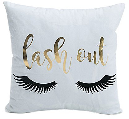 Musuntas Elegant Weiche Bronzing Zierkissenbezüge Kissenbezug Sofa Bett Home Decor Throw Kissen Fall Kissenhülle 45cm x 45cm (Wimpern)