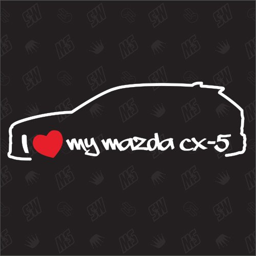 speedwerk-motorwear I Love My CX5 - Sticker für Mazda Bj.11-17, Tuning Car Aufkleber, SUV