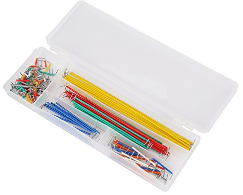 Akozon 140pcs U Shape Solderless Breadboard Jumper Cable Wire Kit Box for DIY Shield