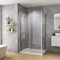 Heilmetz Falttür Duschkabine 70x90 cm Eckeinstieg Duschabtrennung Dusche Komplett Duschwand Rahmenlos Doppelt Duschtür Duschtrennwand aus 6mm ESG Sicherheitsglas Höhe 185