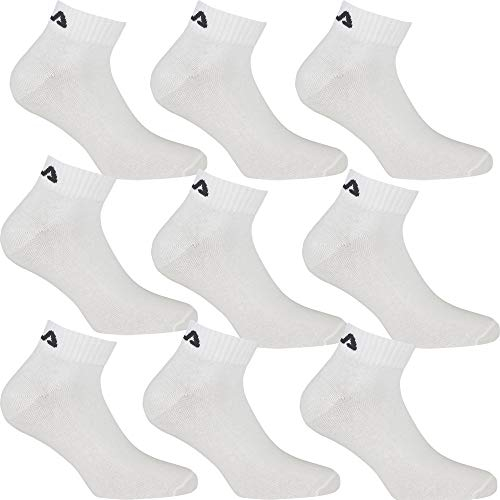 FILA 9 Paar Unisex Trainingssocken, White, 43-46