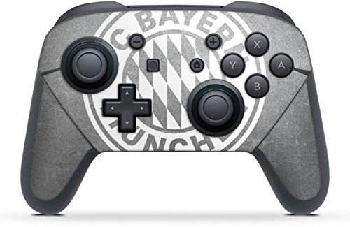 DeinDesign Skin kompatibel mit Nintendo Switch Pro Controller Folie Sticker Beton FC Bayern München FCB
