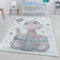 SIMPEX KinderTeppich, Dinosaurier Design, Teppich Rosa, 200 x 290 cm, Teppich für Kinder, Teppich Kinderzimmer