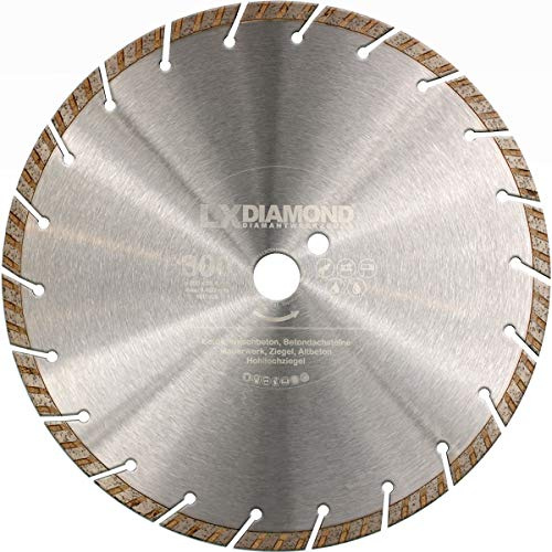 LXDIAMOND Diamant-Trennscheibe 300mm x 25,4mm Turbo für Beton Stein Universal Waschbeton Diamanttrennschiebe - 300 mm Diamantscheibe in Premium Qualität