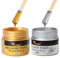 VGSEBA Vernice acrilica metallizzata, 2 pezzi da 100 ml oro e argento, vernice a foglia d'oro per la pittura artistica, ideale per tela, legno, tessuto, pietra, vetro (200 ml)