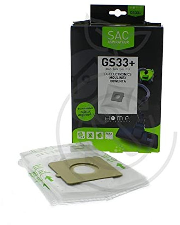 HOME EQUIPEMENT - Sac Synthétique Pour Aspirateur X4 Hegs33+ - Lot De 3 - Vendu Par Lot