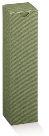 Scatola a 1 Bottiglia Olio LIQUORE da 250 ml Colore Verde Oliva Misura 6,5x6,5xh32 cm Set 100 pz Art 34519