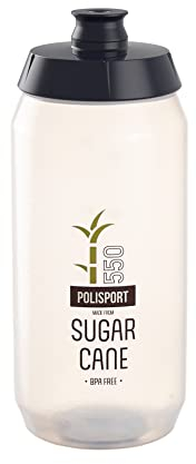 POLISPORT 8645600196 - Fahrradflasche Modell Sugar Cane R550 mit einem Fassungsvermögen von 550 ml. BPA-freie Trinkflasche für Radfahrer in transparent