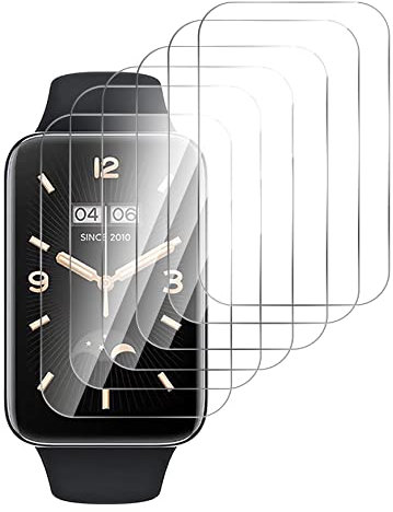 GIOPUEY Protector de Pantalla para Xiaomi Mi Band 7 Pro, [6 Unidades] HD Transparente TPU Suave láminas Protectora con Capa Oleófoba - Transparente