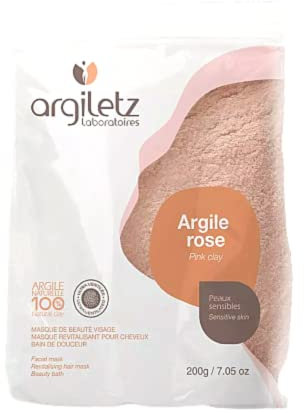 (ARCILIA) Argiletz - Argilla in polvere ultra-ventilata - maschere, cura, bellezza (200 g, rosa)