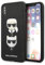 Karl Lagerfeld KLHCI65SAKICKCBK Hülle für iPhone XS Max Schwarz hardcase Saffiano Karl&Choupette Head