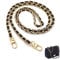 CCAIPU Taschenkette, Handtasche Kettenriemen Damen Taschenkette Gold Metall Verstellbar Kette Trageriemen Trageriemen Umhängetasche Ersatz Handtasche Ketten (Gold/Schwarz-A)