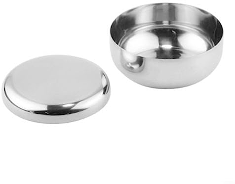 HPLIVE Bol à riz coréen en acier inoxydable avec couvercle, bol chaud coréen pour bol traditionnel avec couvercle pour garder le riz ou la soupe au chaud - 8,5 cm