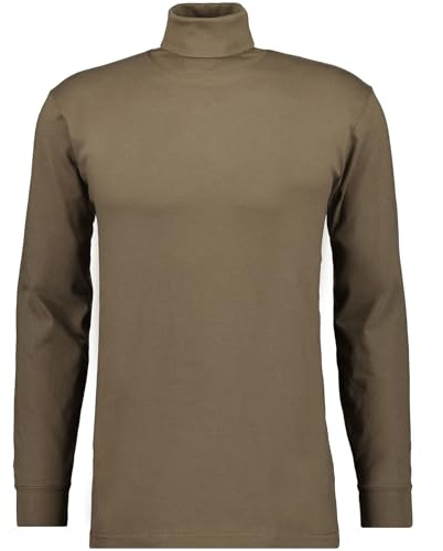 RAGMAN Herren Basic Rollkragenshirt Langarm Mokka-835, M