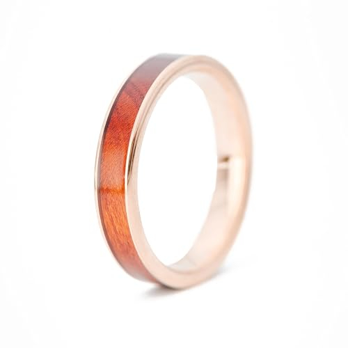 fablano Holzring Roségold, 58 (18.5mm)
