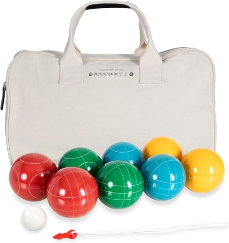 Play Platoon Set di bocce a sfera, misura regolamentare 107 mm