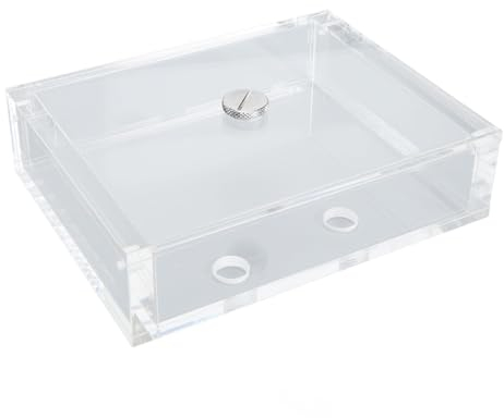 Fockety Wasserkühlung Radiator, Unterer Wasserauslass G1/4-Gewinde Einfacher Einbau CPU-Wasserblock 430ml Fassungsvermögen Durchsichtig Acryl-Wasserkühlung für PC-Wasserkühlung