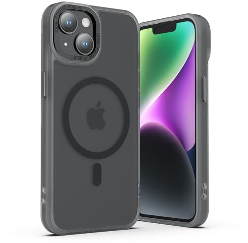 ULAK Magnetica Funda iPhone 14 Compatible con Magsafe Carcasa Anti Amarillo Estuche Parachoques de Resistente Caso de protección Suave de TPU para Apple iPhone 14 - Negro mag