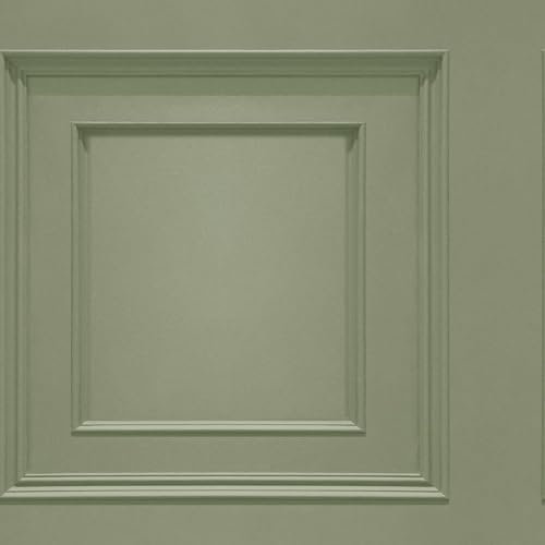 Oliana Wood Panel Sage Green Wallpaper - Modern Contemporary Realistic - Trendy Stylish Feature Wall