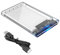 WedDecor 2.5 Inch Hard Drive Enclosure, USB 3.0 SATA HDD/SSD Caddy Case External Black Enclosure Box, UASP Support, Tool-Free External Case, Support for Windows, Linux, MacOS, PS4, Xbox, Clear