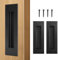 HBL' 2 Pack | 150MM Pocket Door Pull Handles, 304 Stainless Steel Sliding Barn Door Handle, Recessed Finger Pull for Closet Door and Large Drawer, Black.