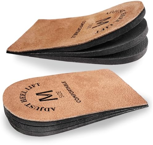 Heels for Men - Heel Cups and Heel Inserts for Heel Pain Relief - Shoe Boosters for Women - Increased Insoles - 2 Pack (L)