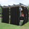 Easy-Going Outdoor-Terrassen-Vorhänge, abnehmbare Schlaufen, winddicht, wetterfest, für Cabana, Veranda, Pergola und Pavillon, mit Schlaufen unten, 2 Paneele, 137 x 213 cm, Schwarz