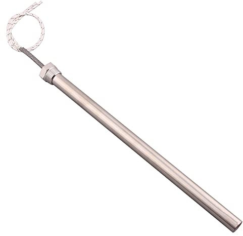 1pc Immersion Cartridge Heater 1/2 Thread Cylindrical Hot Rod Resistance 220V 300W 500W 1/1.5/2KW Electric Water Heating Element(1.5kw L250mm)