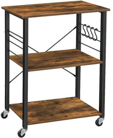 Begryf, Küchenregal, Küchenkommode für das Esszimmer, dunkelbrauner Küchenschrank, Küchenwagen, Holzregal stehend für die Küche, Sideboard, Raumteiler Regal, Standregal, Dunkelbraun