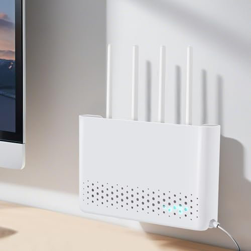 Router Box Router Schrank Router Verstecken Router Regal Route Aufbewahrungsbox Wandmontierbare Box für Router Weiß