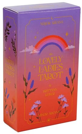 Iouyjiu Lovely Ladies Tarot, Cartes Oracle, English Tarot Deck, Divination, Tarot pour la famille, Ensemble complet, Deck de tarot élégant, Divination de la fortune