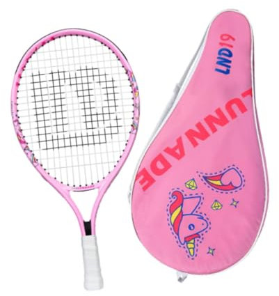 Oshhni Raqueta de Tenis para niños Raqueta de Tenis para Principiantes Equipo de Entrenamiento de Tenis para niños y niñas con Bolsa de Transporte para, Rosa