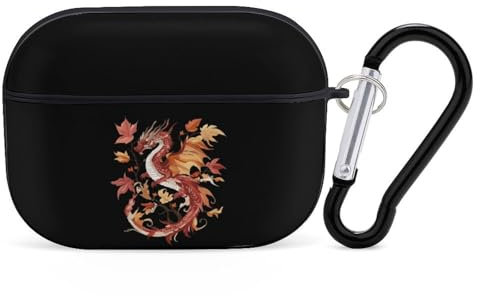 Autumn Dragon Printed Bluetooth Earbuds Case Colorful Wireless Headphones Covers Compatible With AirPods Pro 2