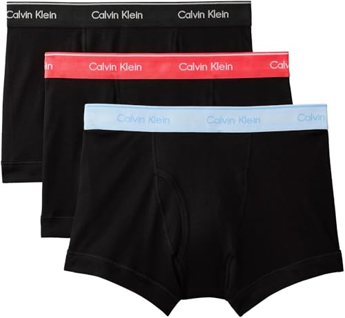 Calvin Klein Herren 3er Pack Boxershorts Trunks mit Logobund, Schwarz (Black Bodies W/Black/Punch Pink/Br), M
