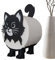 Portarotolo di carta igienica | Simpatico gatto porta rotolo di carta igienica | Divertente portarotolo autoportante per bagno bagno appartamento