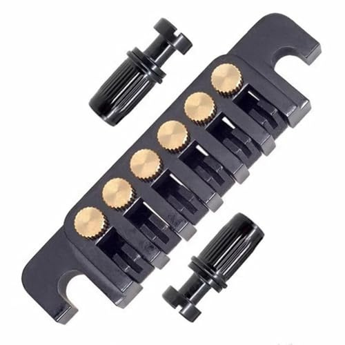 Jooehyer LP Electric Guitar -6 Bridge Frame Stop Rod 70S Bridge Tailpiece Tailpiece String Code LP//ES/Easy to Use Black
