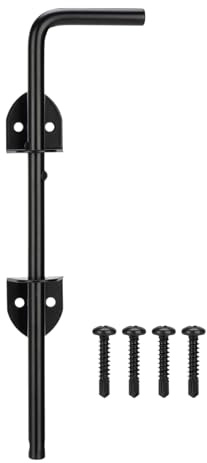 Fence Gate - 31cm Iron Bolt Type Door Stop | Heavy Duty Ground Locking Hardware | Metal Barrier Gate Drop Pin Use