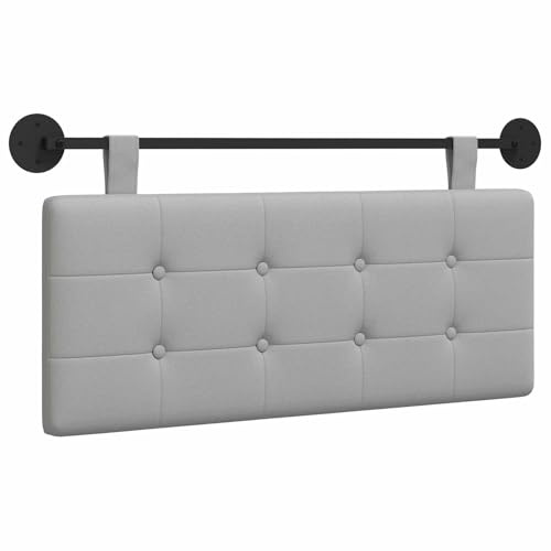 vidaXL Hängendes Kopfteil Stoff, Moderner, rechteckiger Polster-Kopfteil, Wandmontage, anpassbare Schlafzimmer-Deko, platzsparende Möbel Ideen