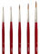 5 feine Rotmarderpinsel Künstlerpinsel Rotmarder Pinsel Set Spitzpinsel Grösse 0, 1, 2, 3 und 4 Pinselset für Aquarell Modellbau Öl Acryl Detail