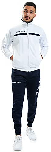 GIVOVA TUTA ONE FULL ZIP POLARFLEECE BIANCO/BLU