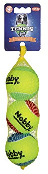 Nobby Tennisball, M: 6,5 cm, 1 Netz (1 x 3 Stück)