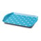 Zeal Melamine Food Serving Tray with Handles and Lipped Edges, Dotty Polka Dot Serving Lap Tray 30 x 21cm, Aqua Blue