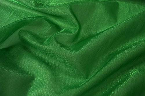 Fabrics-City grün stretch fein Netz Chiffon Stoff Glitzer Netzstoff Lochfilet Meshstoff Tüllstoff Gardinen Tüll Dekonetz für Brautkleider Kostüme Nähen Mode Dekoration Cosplay Beach, 5084