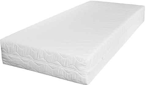 TULENA Housse de Matelas en Microfibre avec Fermeture éclair, 140x200 cm, Hauteur 20 à 22 cm, matelassée, Blanche, hypoallergénique, certifiée Öko-Tex