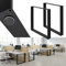 ECD Germany Set 2 Pieds de Table - 70 x 72 cm - Rectangulaire - Noir - en Acier Revêtu de Poudre - Pied de Meuble Banc - Support Profil Carré - Design Industriel - pour Table à Manger Bureau